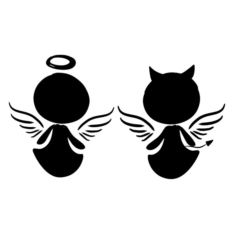 Engel Teufel Symbol Menschen