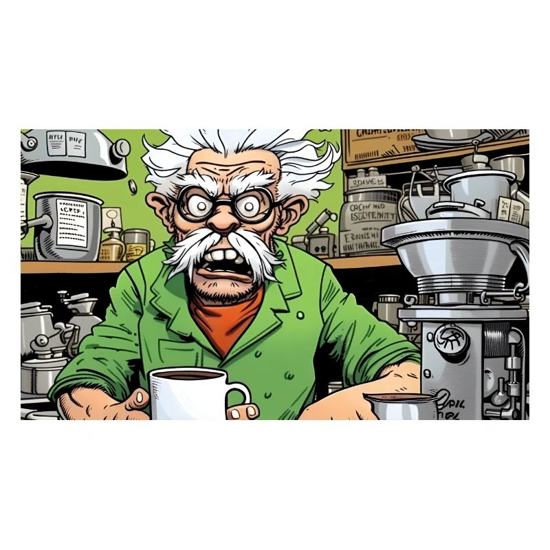 Coffee Addict Nerd Comic Anime