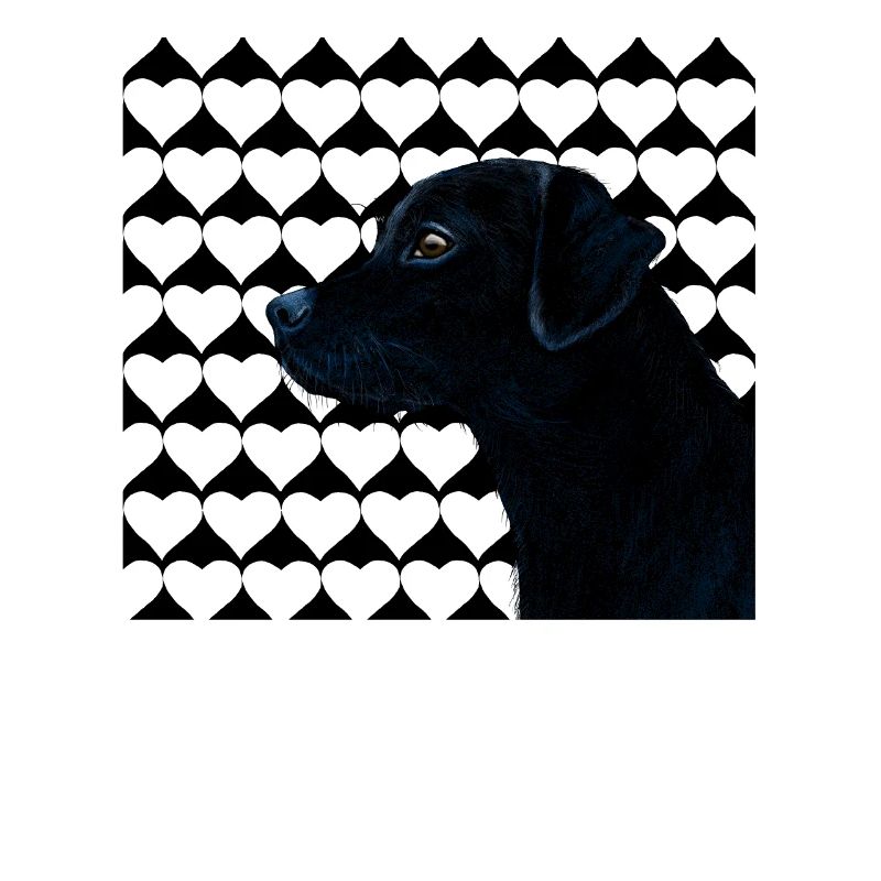 schwarzer Labrador mit Herz