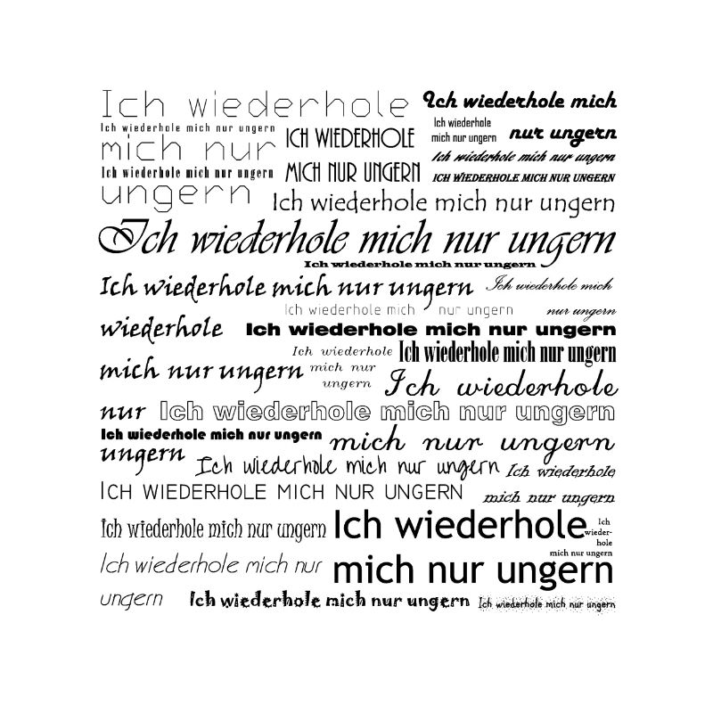 Ich wiederhole mich nur ungern