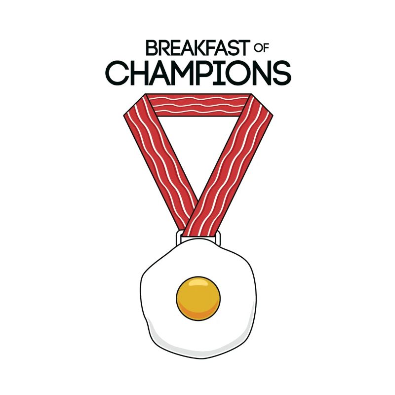 Graphique drôle de petit déjeuner Le petit déjeuner des champions