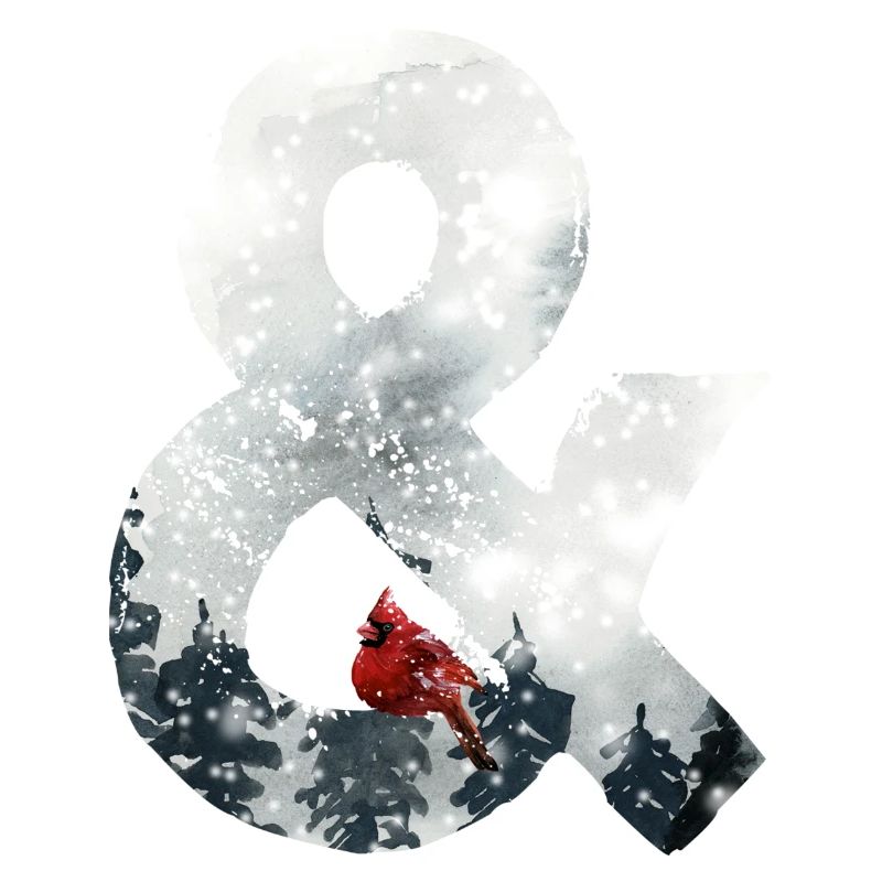& – decorative lettering – winter