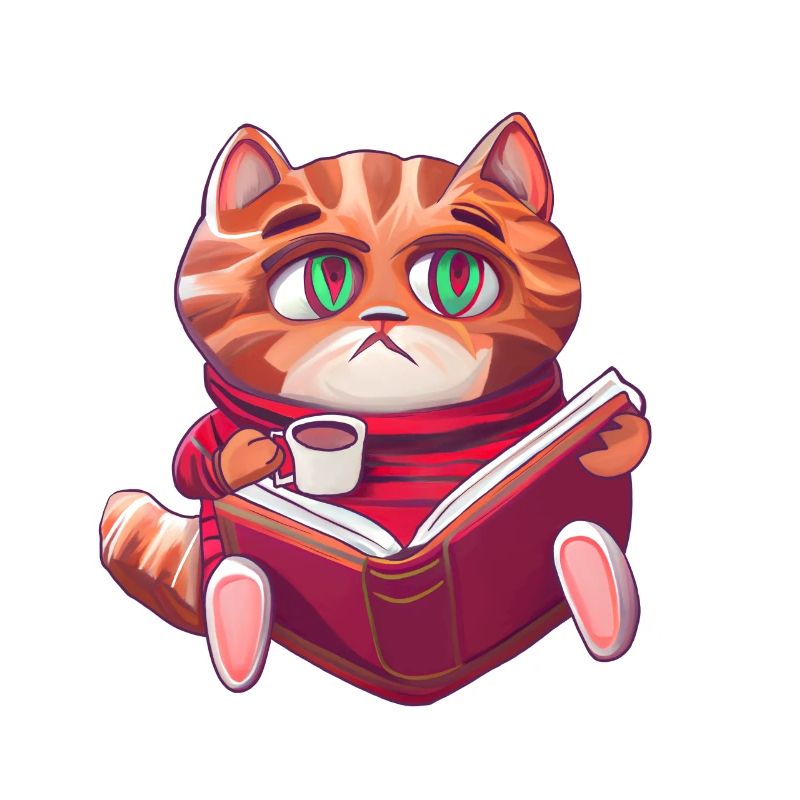 Cat Read Books Book