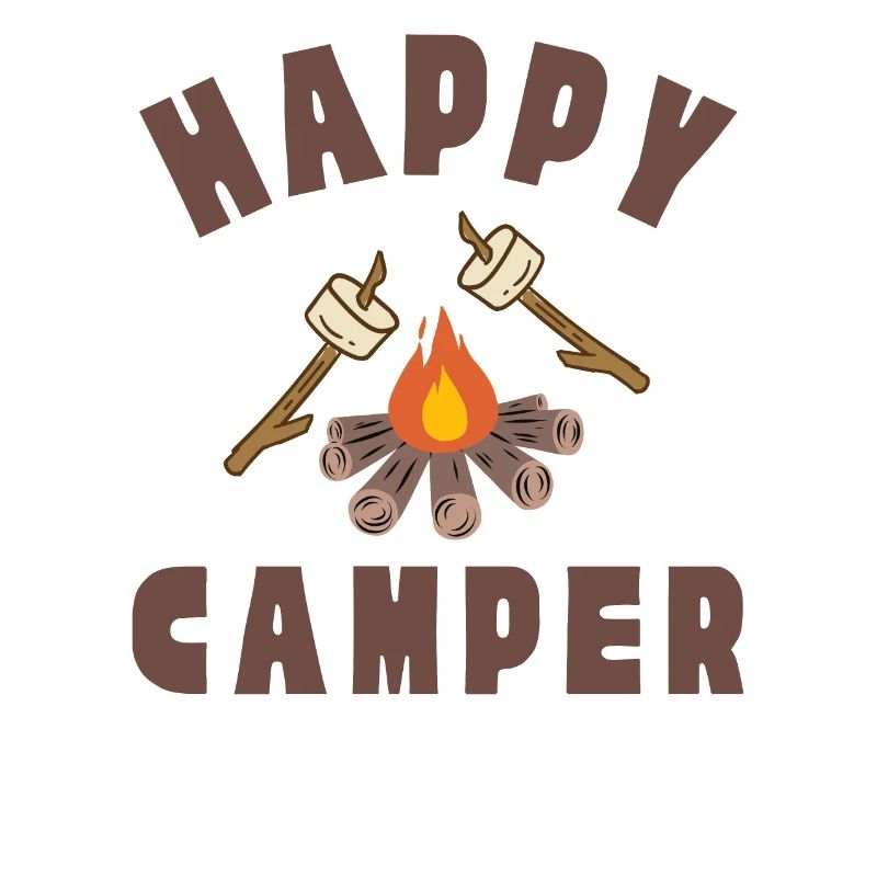 Happy Camper (Marshmallow, Lagerfeuer, Camping)