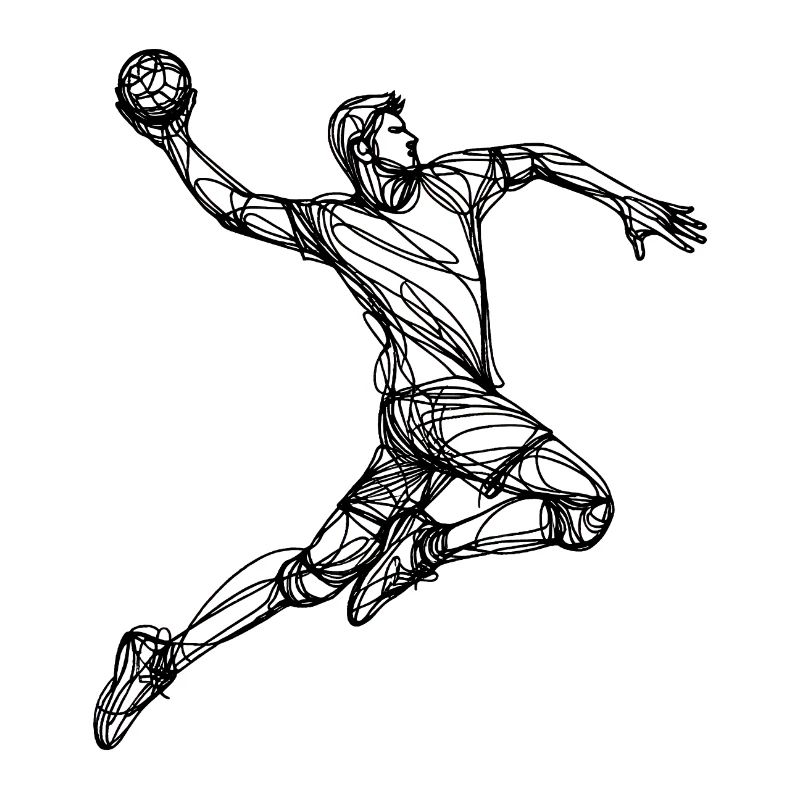 Balle à main - dessin au trait - 2