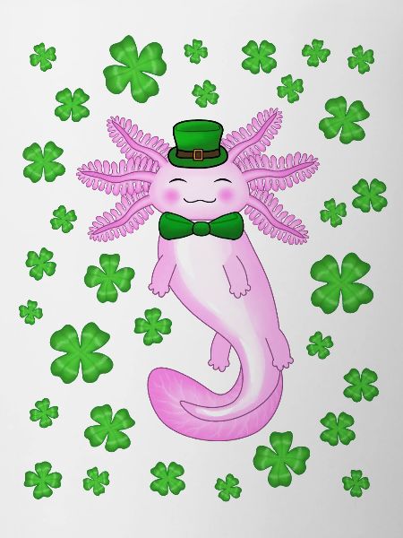 St patricks axolotl pink