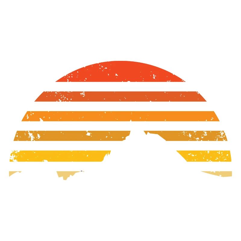 Berge Sonne Silhouette coole Geschenkidee