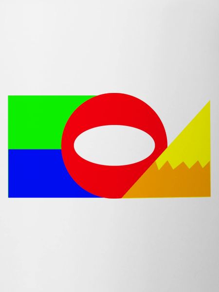 Neon Geometrie Farbblock Komposition