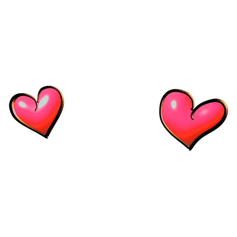 two hearts pink heart