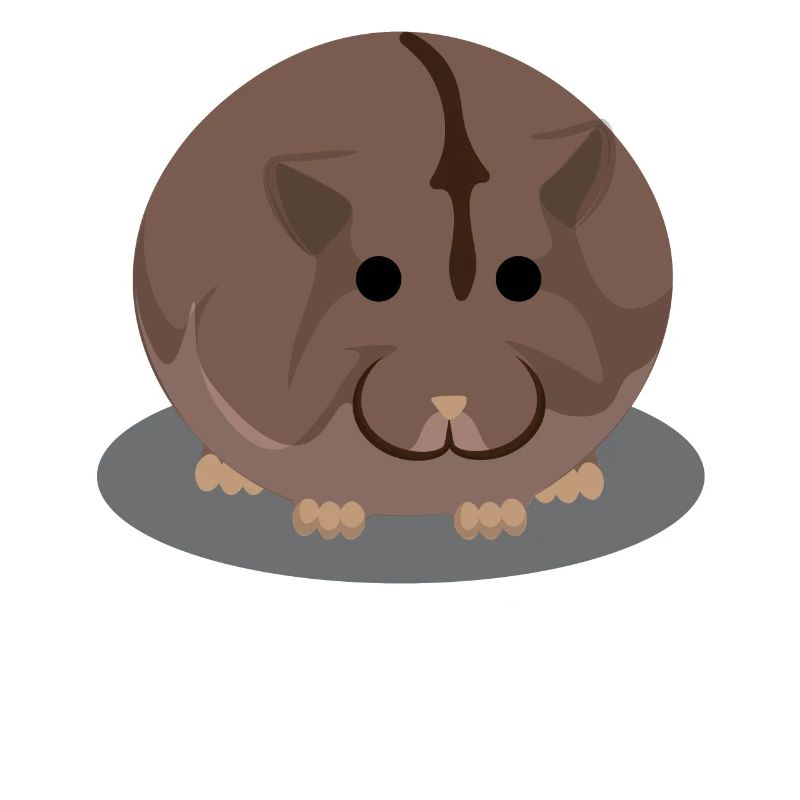 Brown chubby hamster