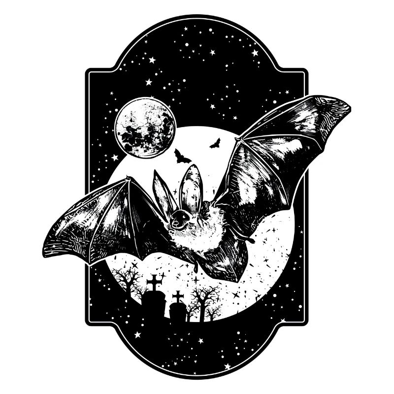 Bat halloween night moon darkness