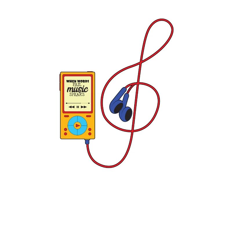 MP3 player + headphones