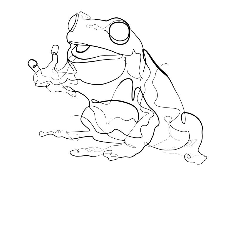Frog - one line drawing