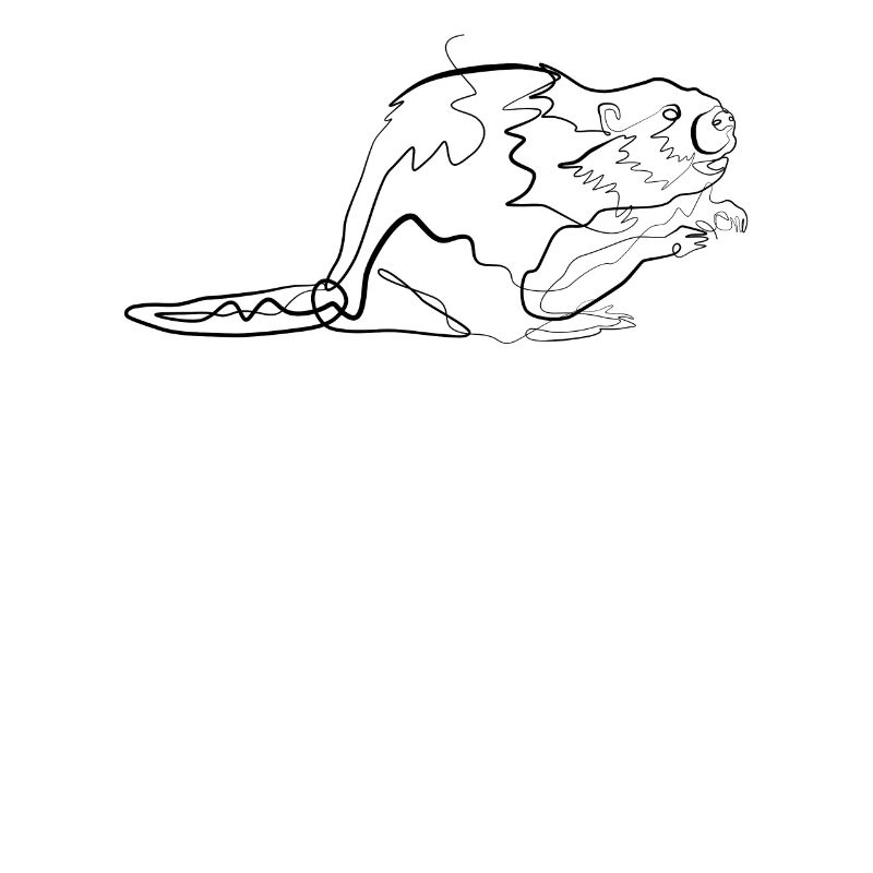 Castor - one line drawing