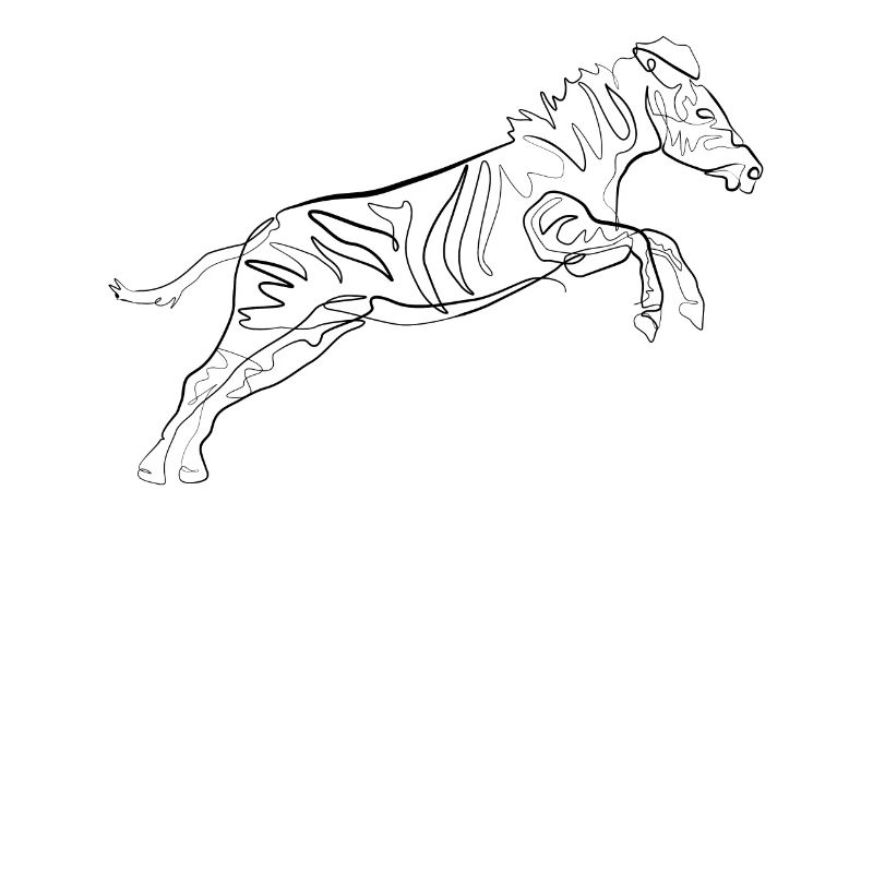 Zebra - one line drawing