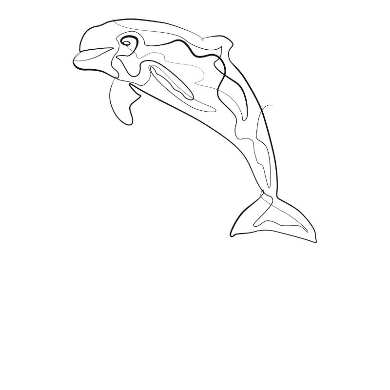 Delfin - one line drawing