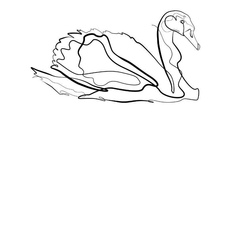 Ballet cygne - one line drawing