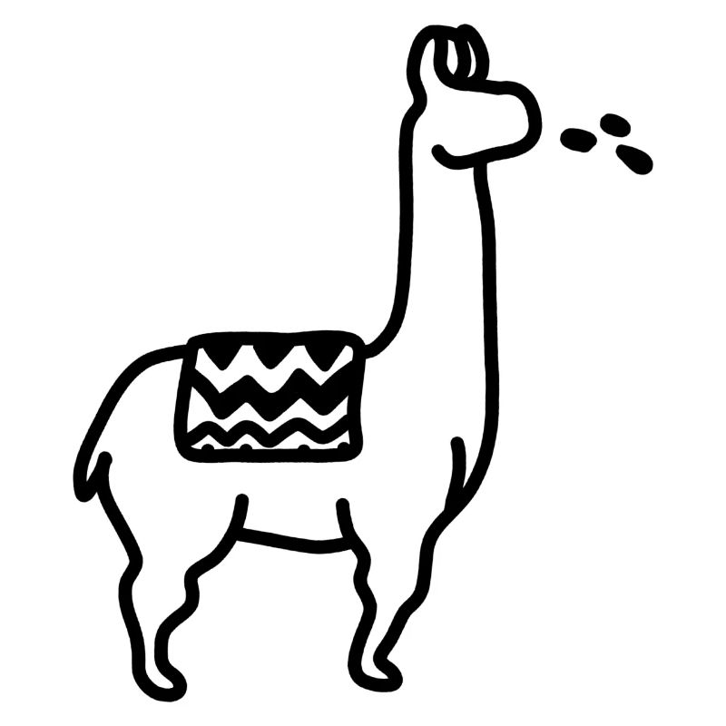 Llama spitting