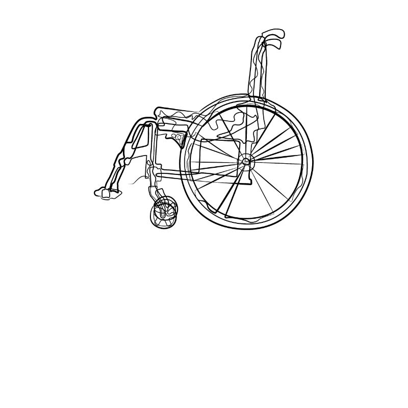 Rollstuhl - one line drawing
