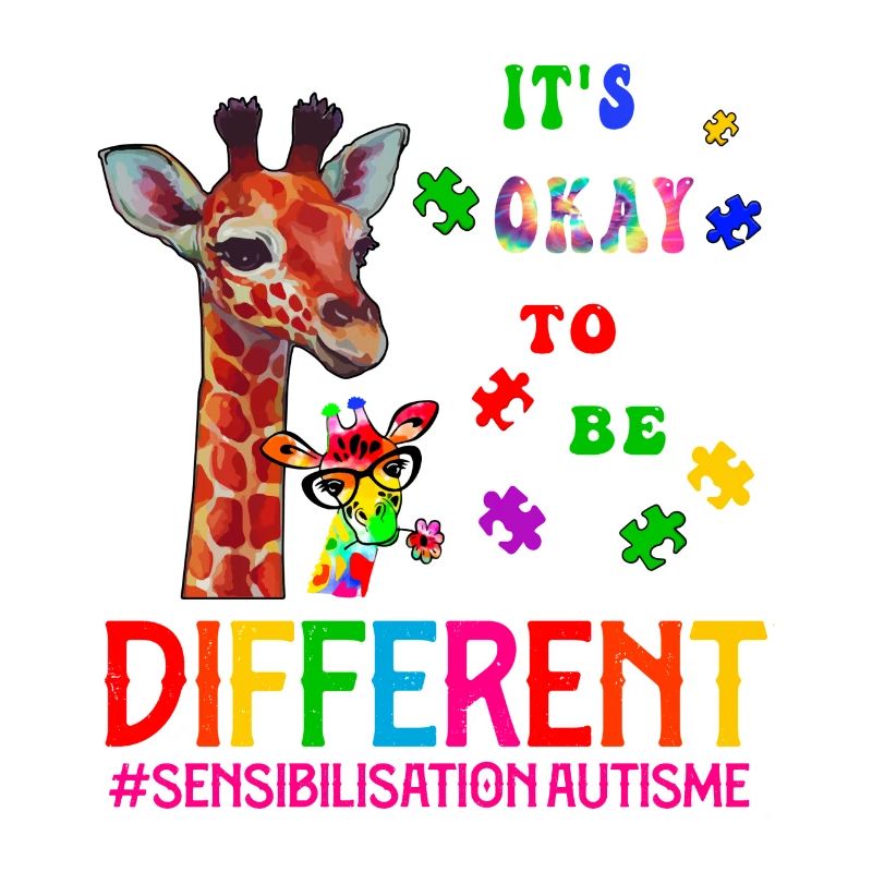 Sensibilisation autisme Girafe et son girafon