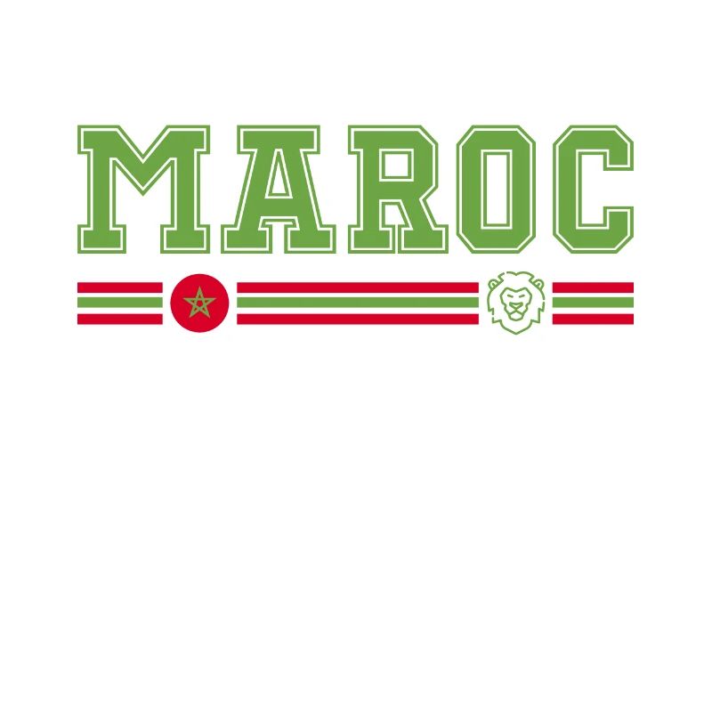 MAROC drapeau et emblème du Maroc. Supporters