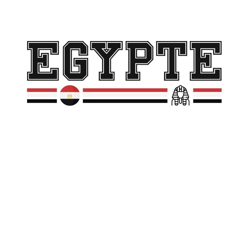 EGYPTE drapeau et emblème de l'Egypte. Supporter