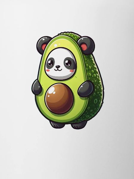 Panda in avocado costume