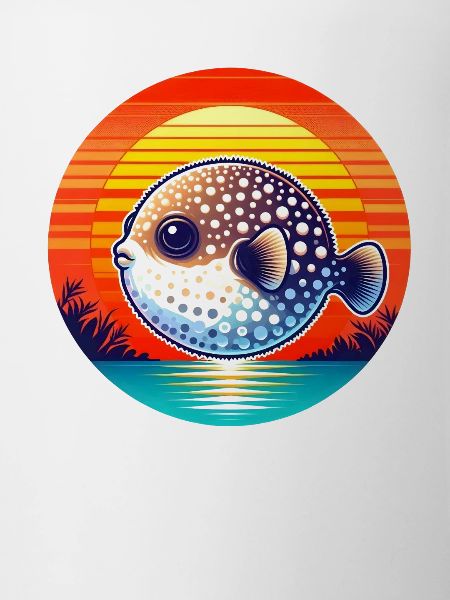 Puffer fish at sunset