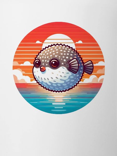 Puffer fish at sunset