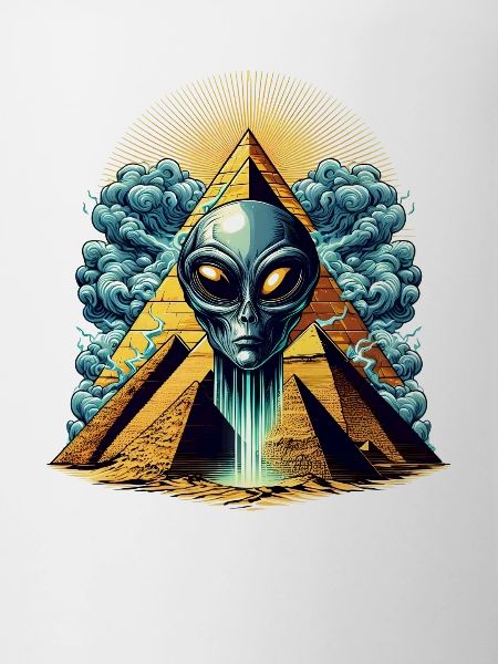 Alien head in pyramid