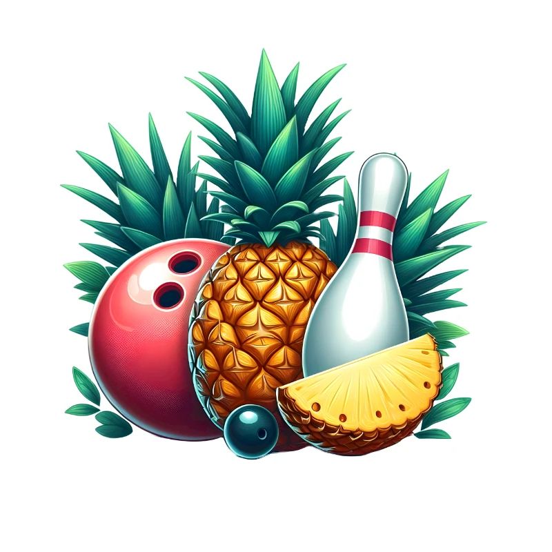 Bowlingkugel und Ananas