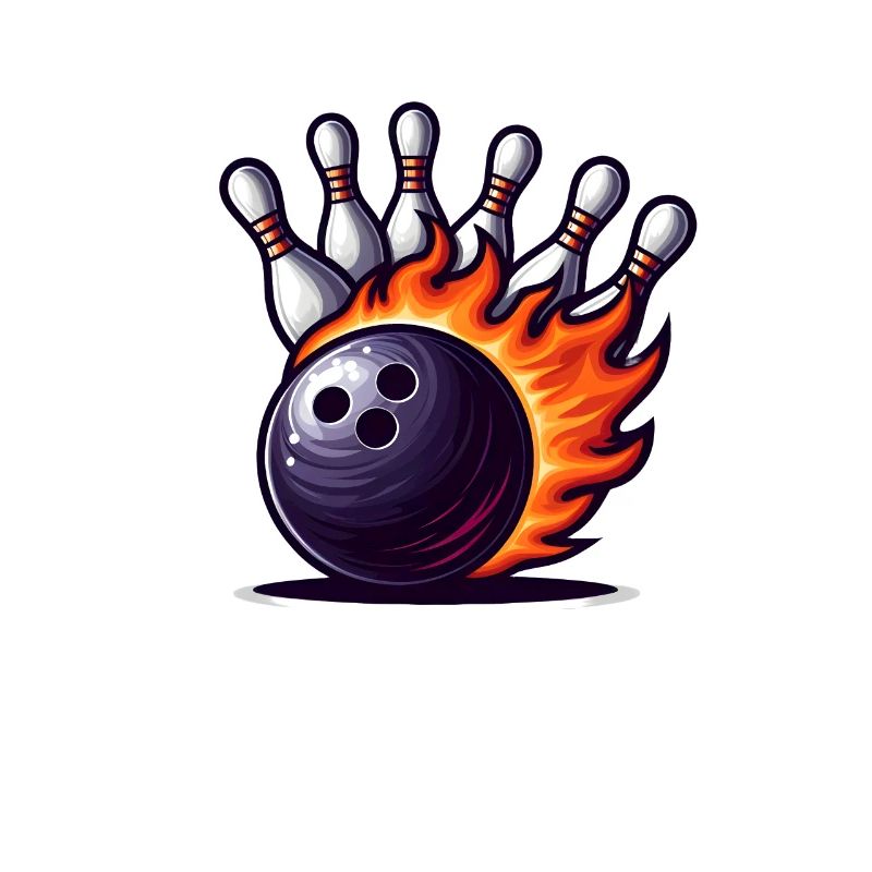 Boule de bowling en feu