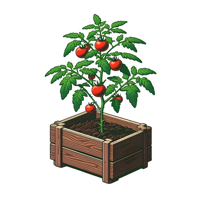 Plant de tomate en pot