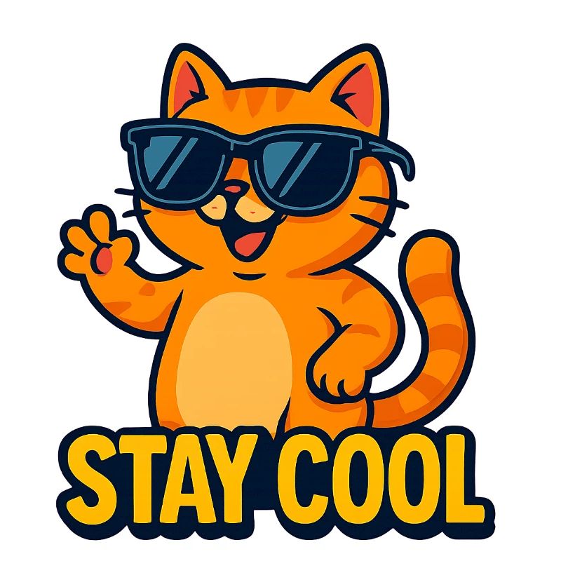 Stay Cool Cat - Cool Cat with Sunglasses