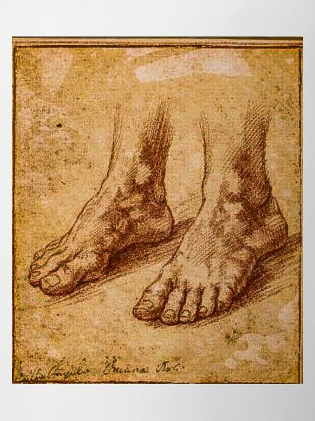 Antique Feet Drawing