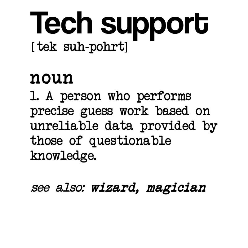 Support technique Définition du nom Technisc