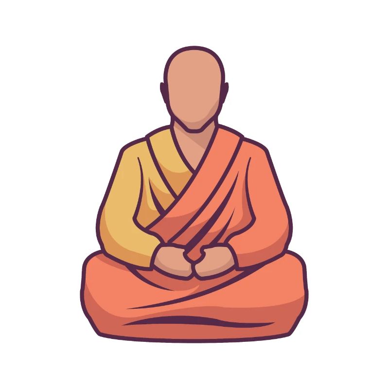 A Monk Practicing Yoga