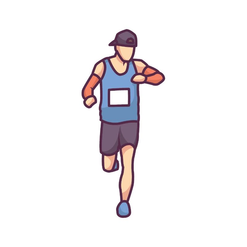 Coureur dans une course.