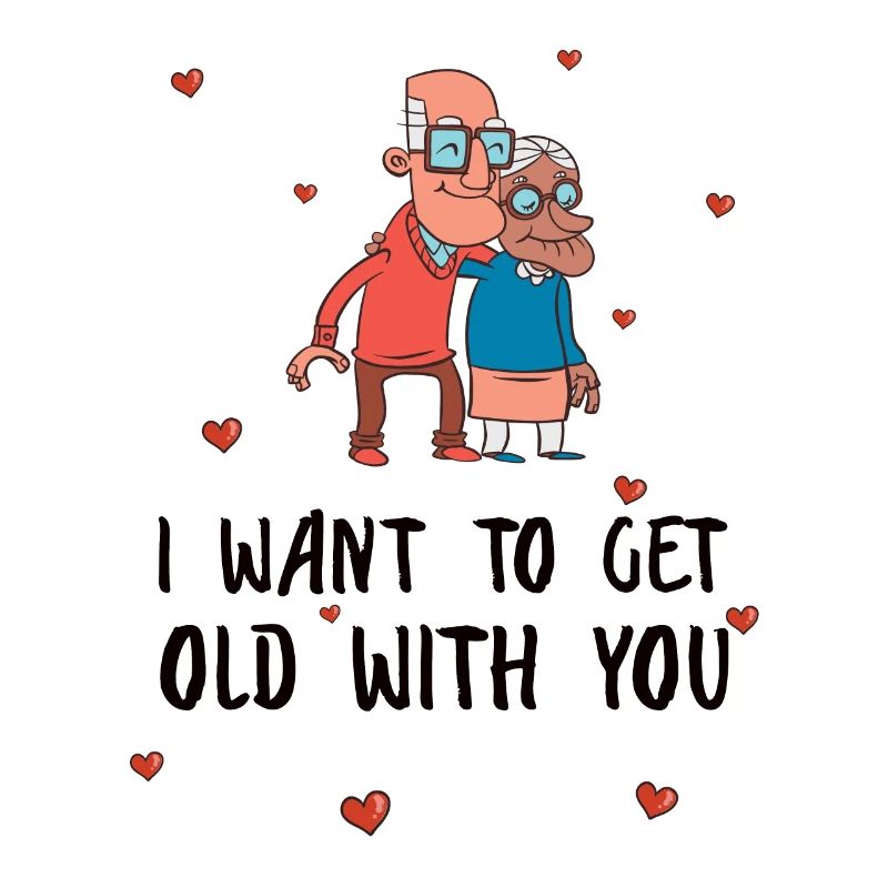 Together Old Couples Love Romantic