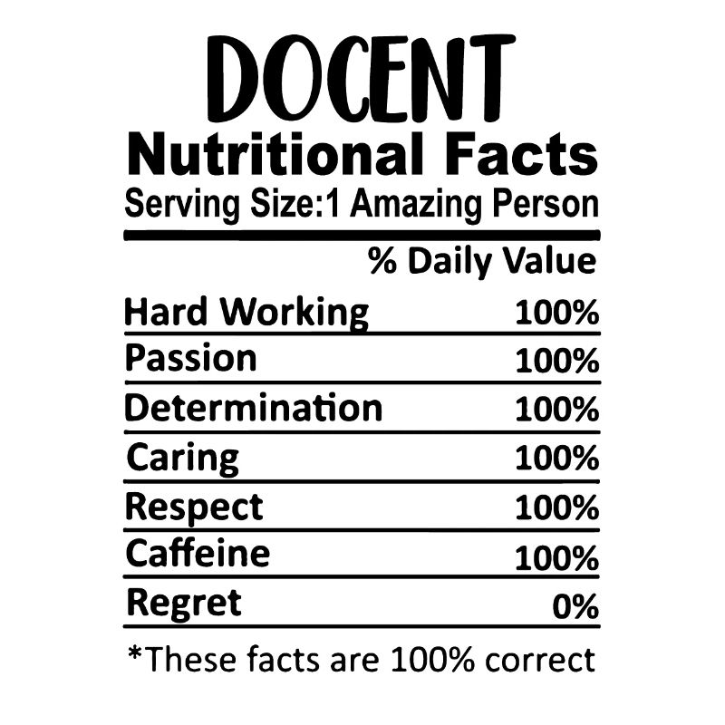 Docent Nutrition Facts Funny