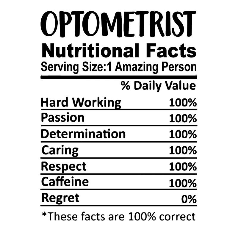 Optométriste Valeur nutritive Drôle