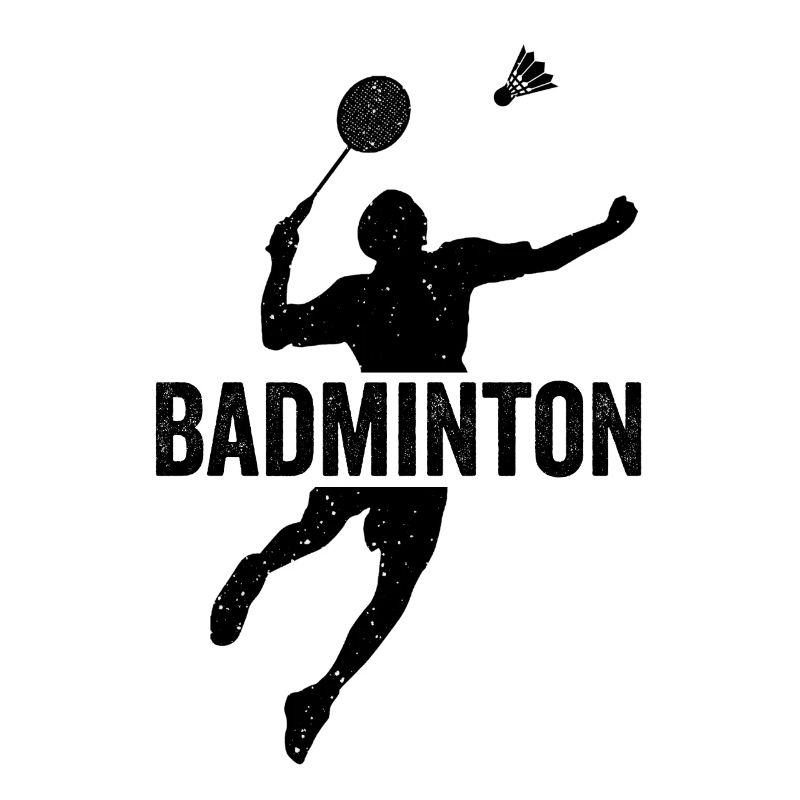 Badminton Graphic Badminton Player Shuttlecock