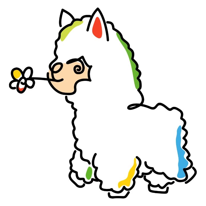 Alpaka bunt