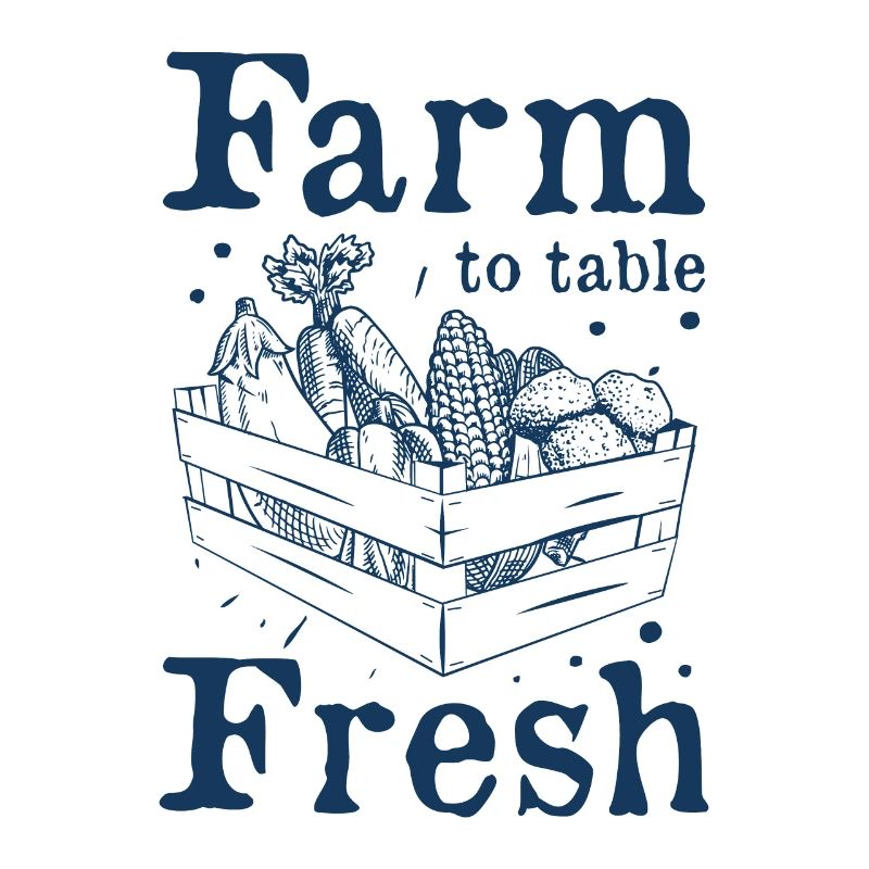 Farm To Table Fresh Graphic Tractor Tractor Drivin