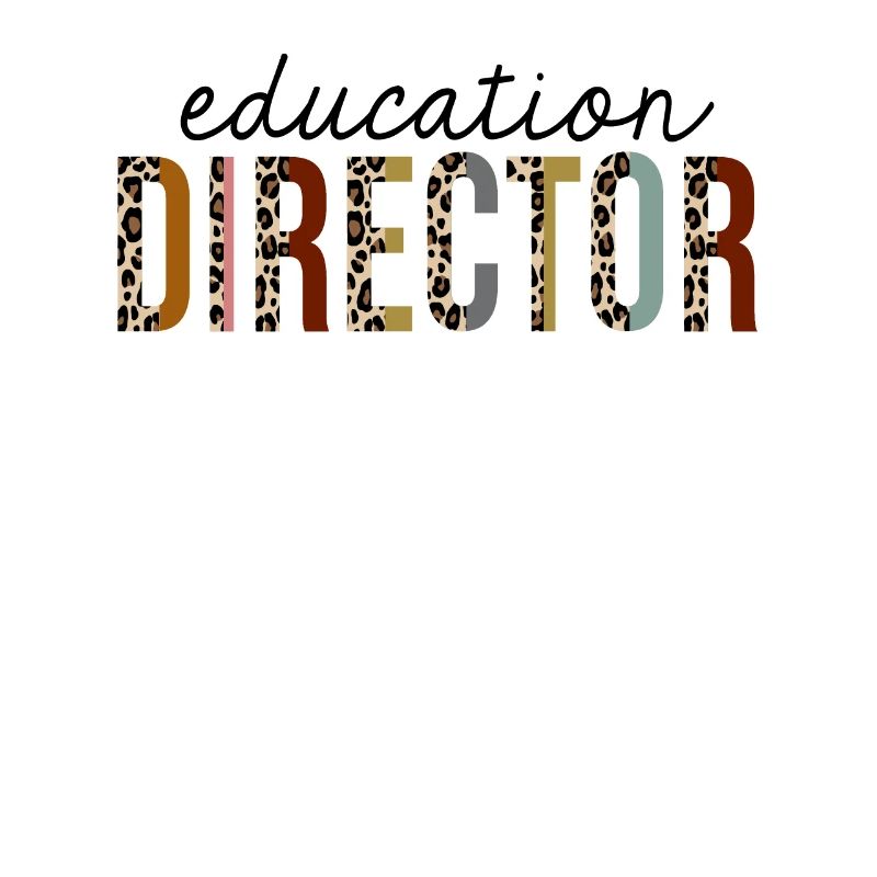 Education Director Leopard Print Funny