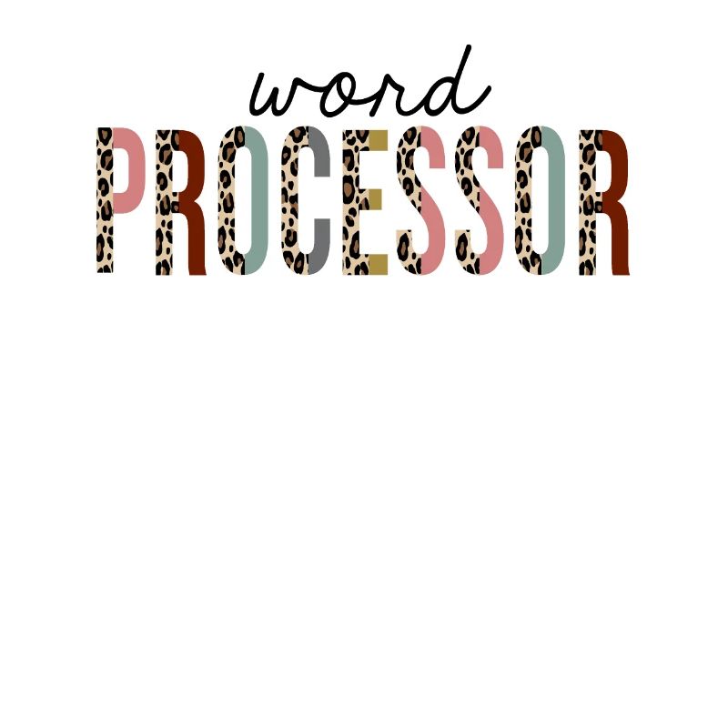 Word Processor Leopard Print Funny