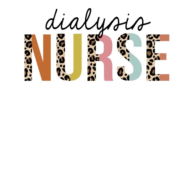 Dialyse Nurse Leopard Print Registrierte RN