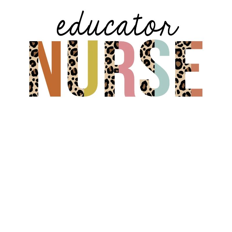 Educator Nurse Leopard Print Registered RN