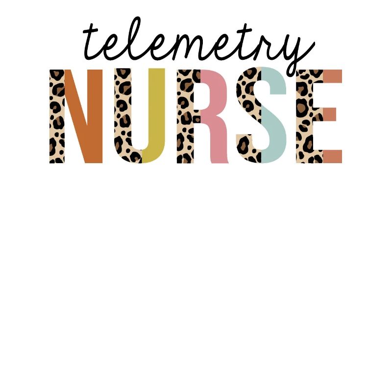 Telemetry Nurse Leopard Print Registered RN