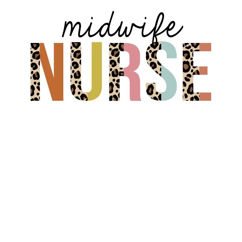 Midwife Nurse Leopard Print Registered RN Nursing